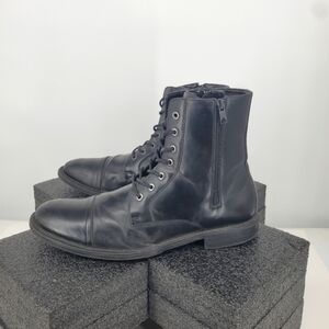 Kenneth Cole Unlisted Shoe Men 12 M Blind Turn Zip Up Boots Black